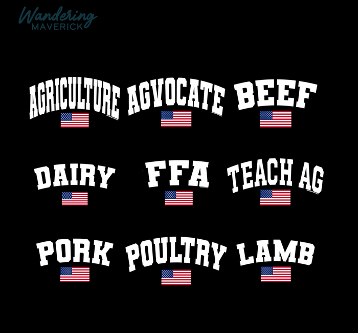 Flag Words-CHOOSE YOUR SAYING– Infant/Toddler/Youth
