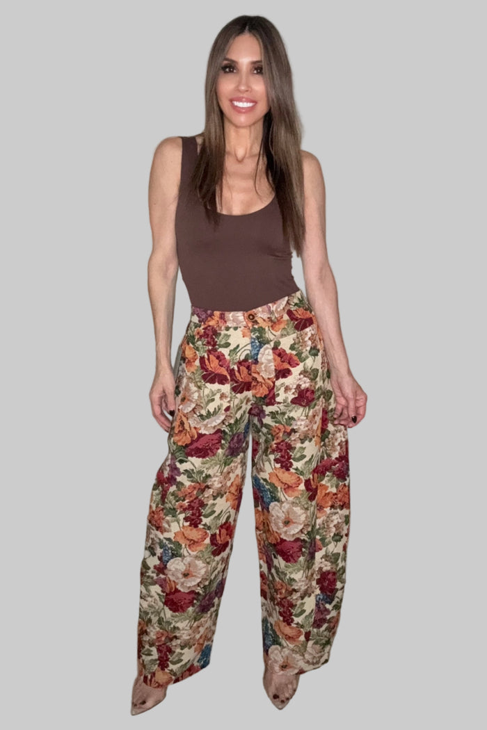 Style the Flower Barrel Pants exclusively at Born To Glam