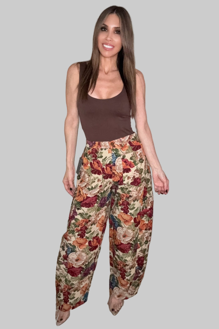 Style the Flower Barrel Pants exclusively at Born To Glam