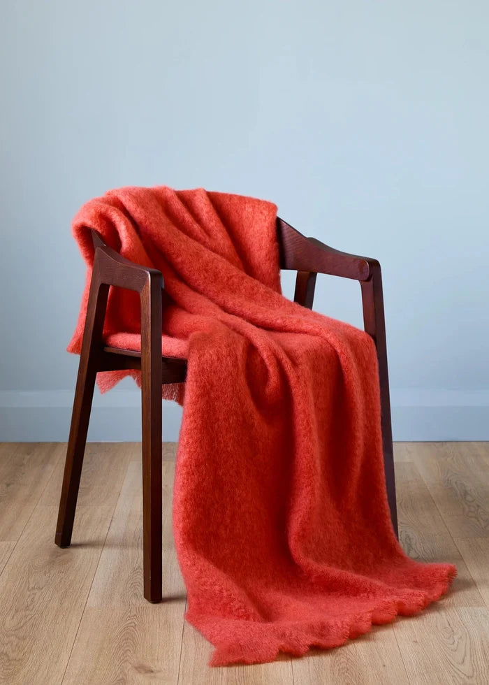 Foxford Erne Mohair Throw – Irish Luxury Blanket
