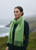 Foxford Lambswool Scarf | Bay Solid Green