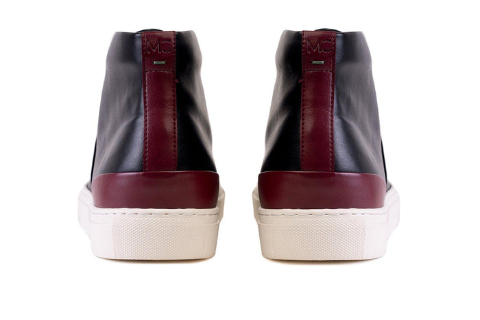 Moral Code Fuji Men's Vegan High Top Sneaker - #color_black-red