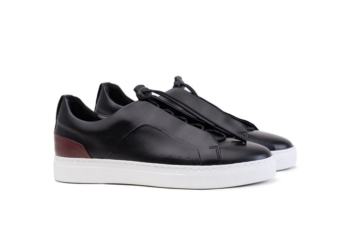 Moral Code Gala Women's Vegan Sneaker -Black/Red-6.5 #color_black-red