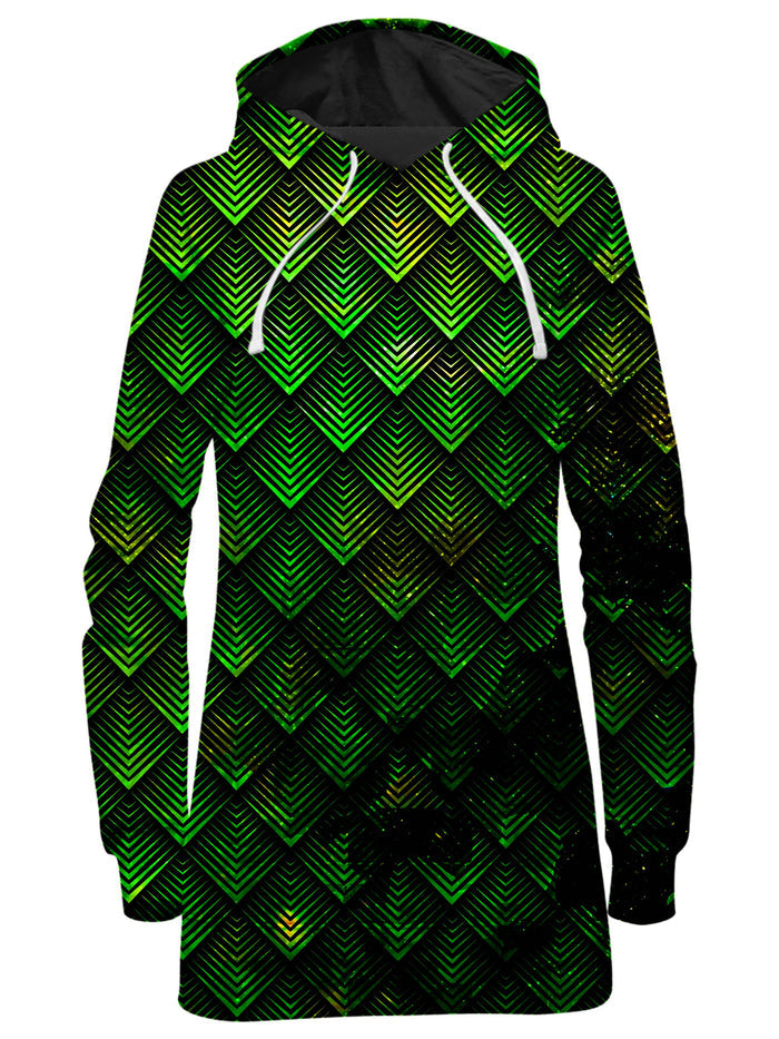 Galactic Dragon Scale Green Hoodie Dress Noctum X Truth Epic Hoodie