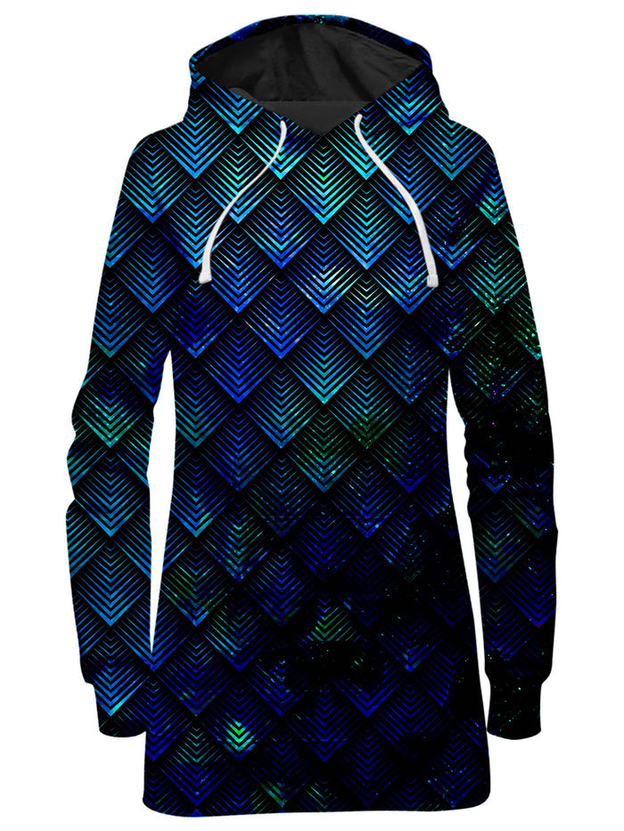 Galactic Dragon Scale Teal Hoodie Dress Noctum X Truth Epic Hoodie