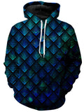 Galactic Dragon Scale Teal Unisex Hoodie Noctum X Truth Epic Hoodie
