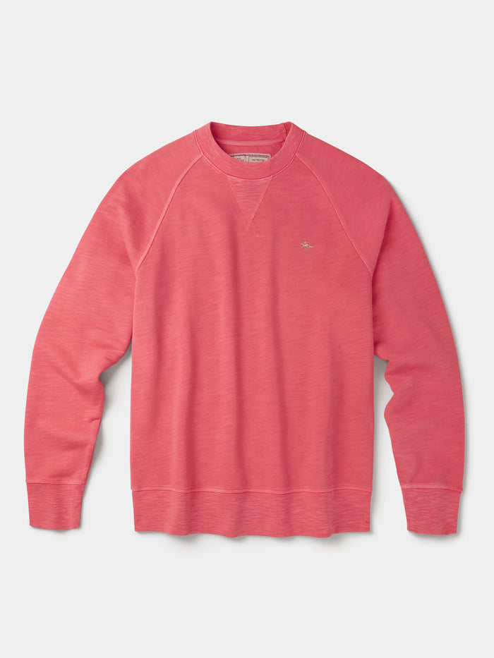 Aubin Raspberry Garsdale Slub Crew | Crew Neck