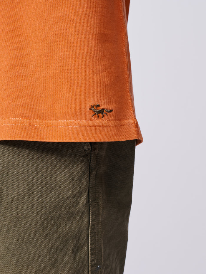 Aubin Orange George Long Sleeve T-Shirt | Long Sleeve Tee