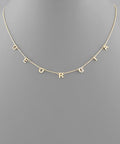 Georgia State Letter Necklace – Chic Gold-Tone Minimalist Jewelry