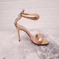 GIANVITO ROSSI BIJOUX ANKLE STRAP HIGH HEELS - SIZE 35.5