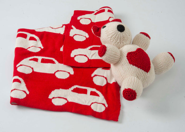 Gift Set of 2 (Blanket with Panda Bear) | 100% Organic Wool & Cotton - Mojopanda Organic  Store