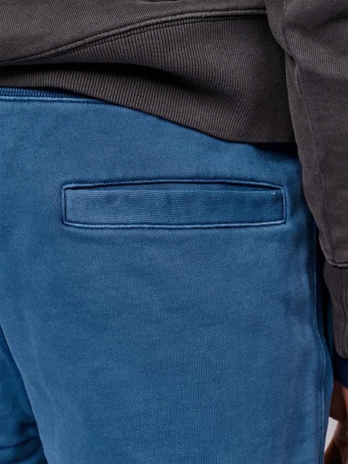 Aubin Washed Cobalt Glebe Sweat Short | Sweat Shorts