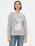 Glitter Snowman Christmas Jumper (Grey)
