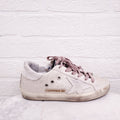 GOLDEN GOOSE SILVER GLITTER 'SUPERSTAR' SNEAKERS - SIZE 34