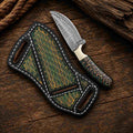 Green Pine Cone Damascus Steel Buckaroo Knife - RFE Marketing Ventures