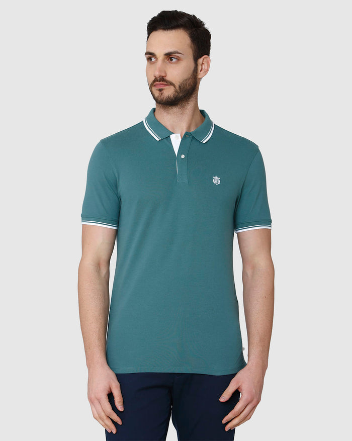 Green Polo Neck T-Shirt