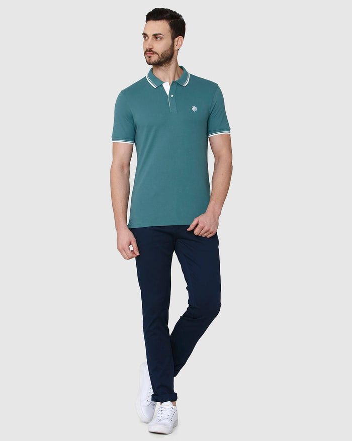 Green Polo Neck T-Shirt