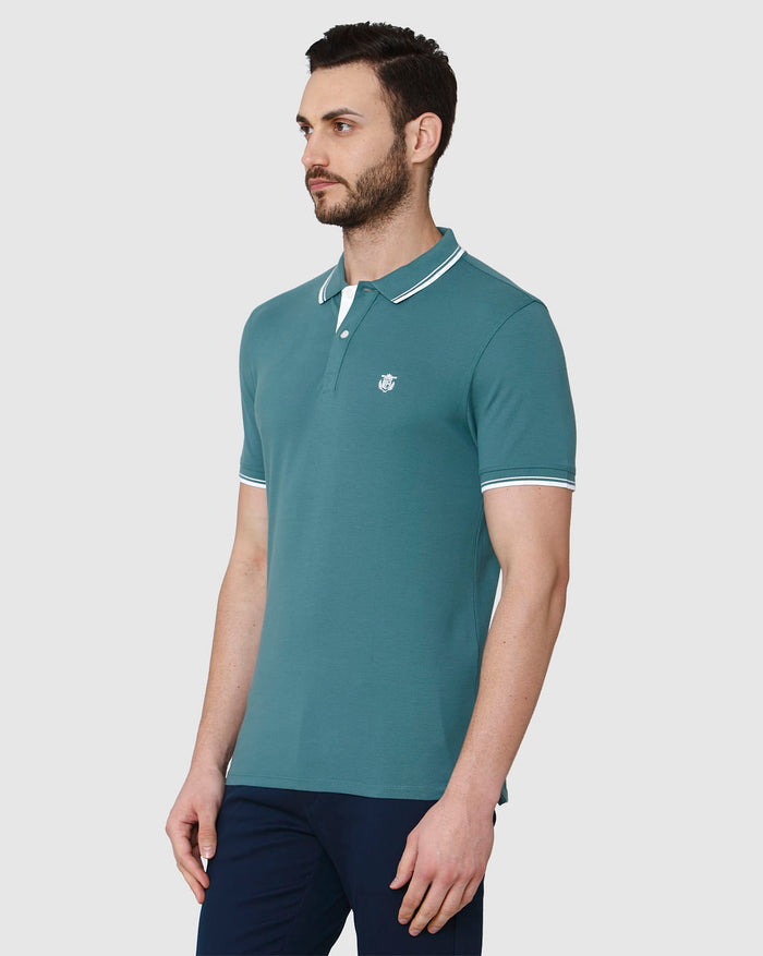 Green Polo Neck T-Shirt