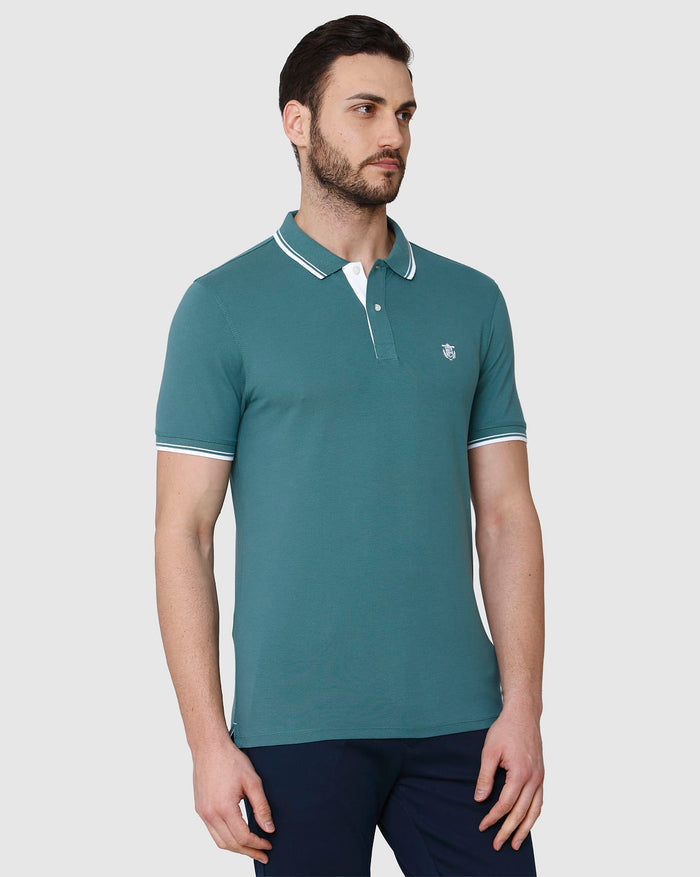 Green Polo Neck T-Shirt