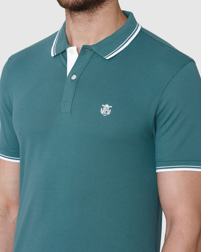 Green Polo Neck T-Shirt
