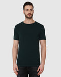 Green Striped Crew Neck T-Shirt