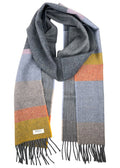 McNutt Lambswool Scarf | Grey Citrus Stripe