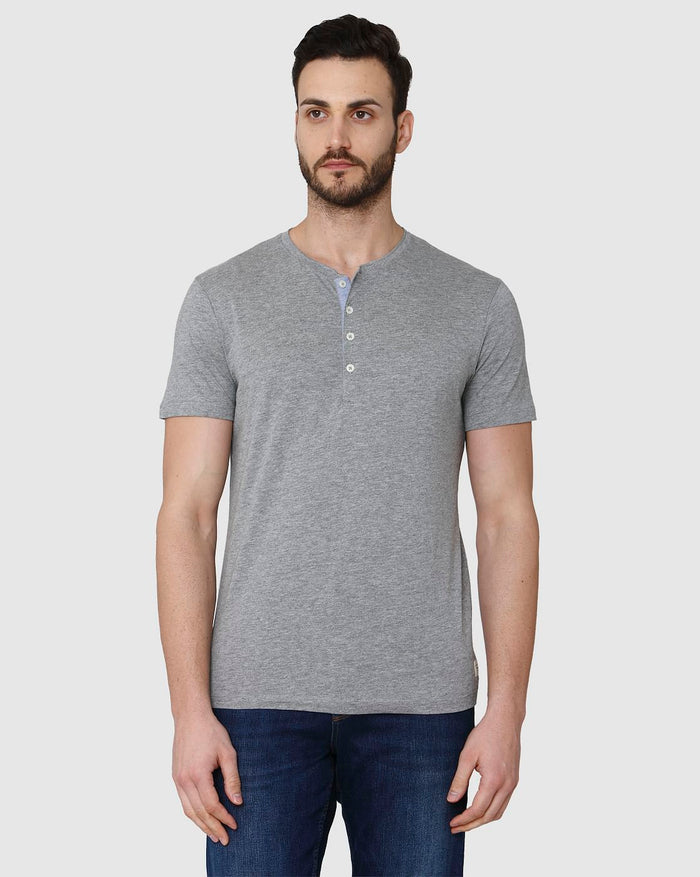 Grey Henley T-Shirt