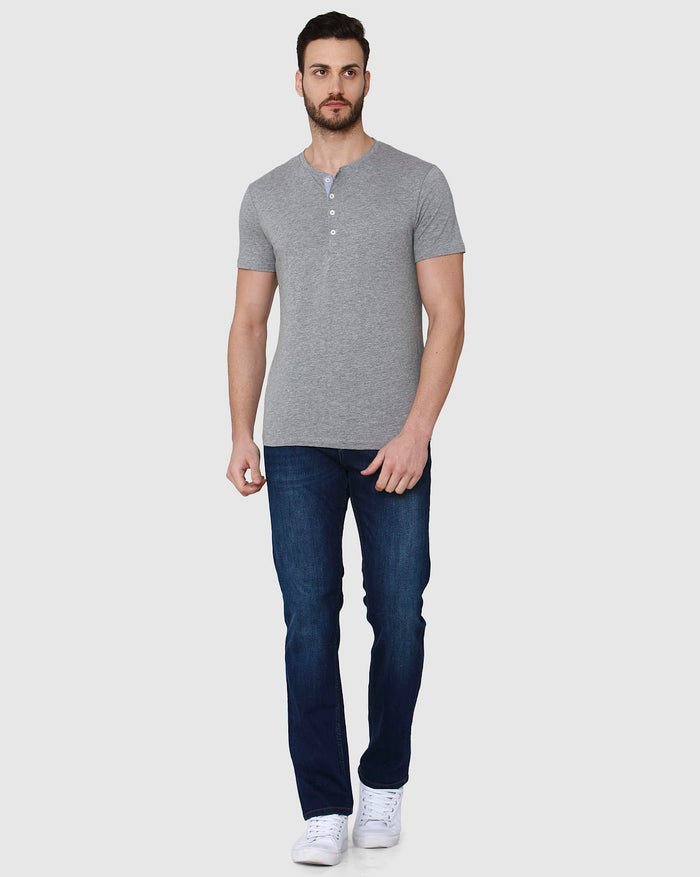 Grey Henley T-Shirt