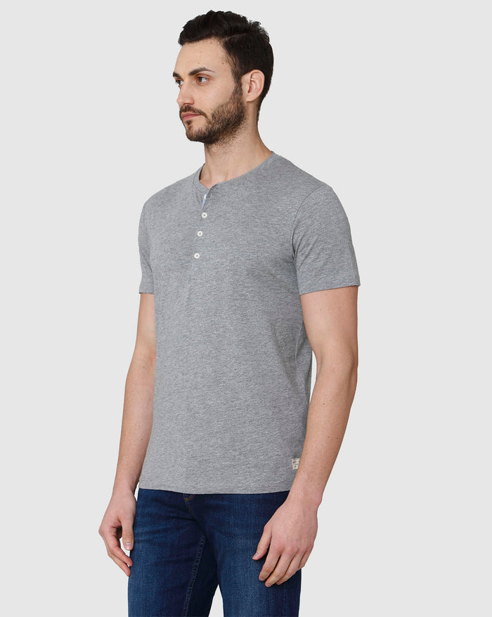 Grey Henley T-Shirt