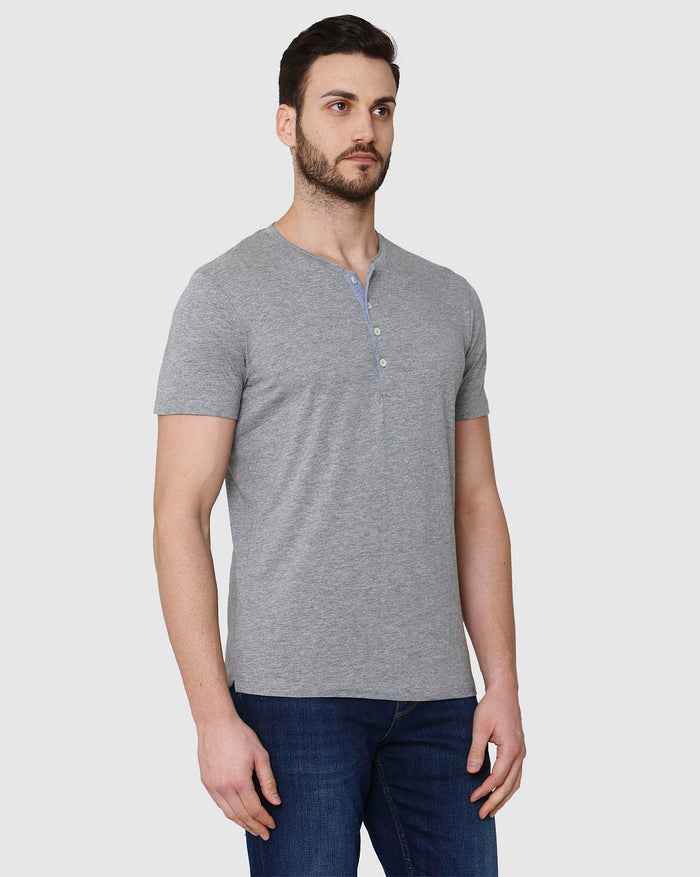 Grey Henley T-Shirt
