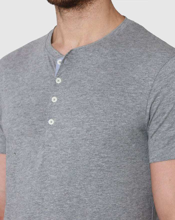 Grey Henley T-Shirt