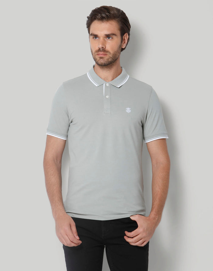 Grey Polo Neck T-Shirt