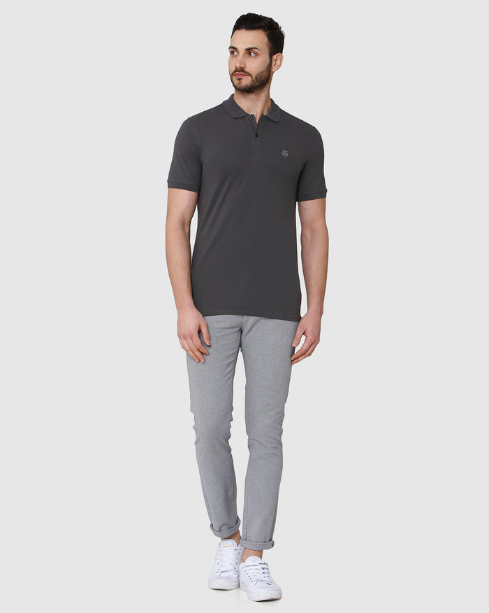 Grey Polo Neck T-Shirt