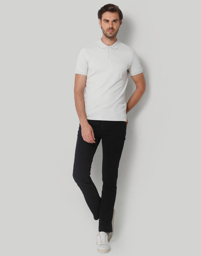 Grey Polo Neck T-Shirt