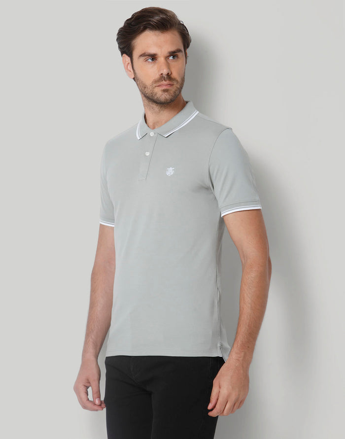 Grey Polo Neck T-Shirt
