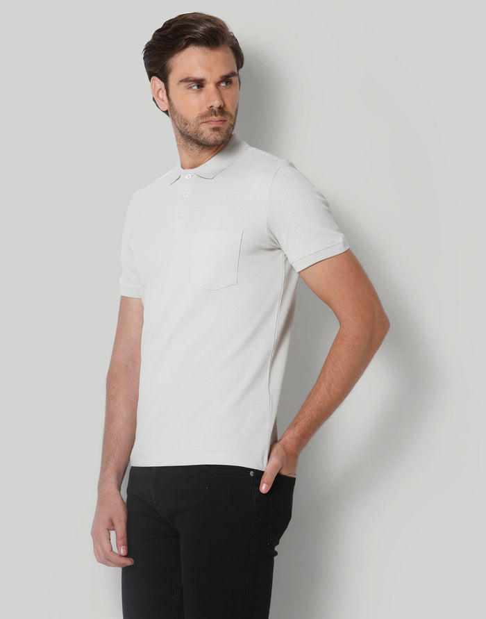Grey Polo Neck T-Shirt