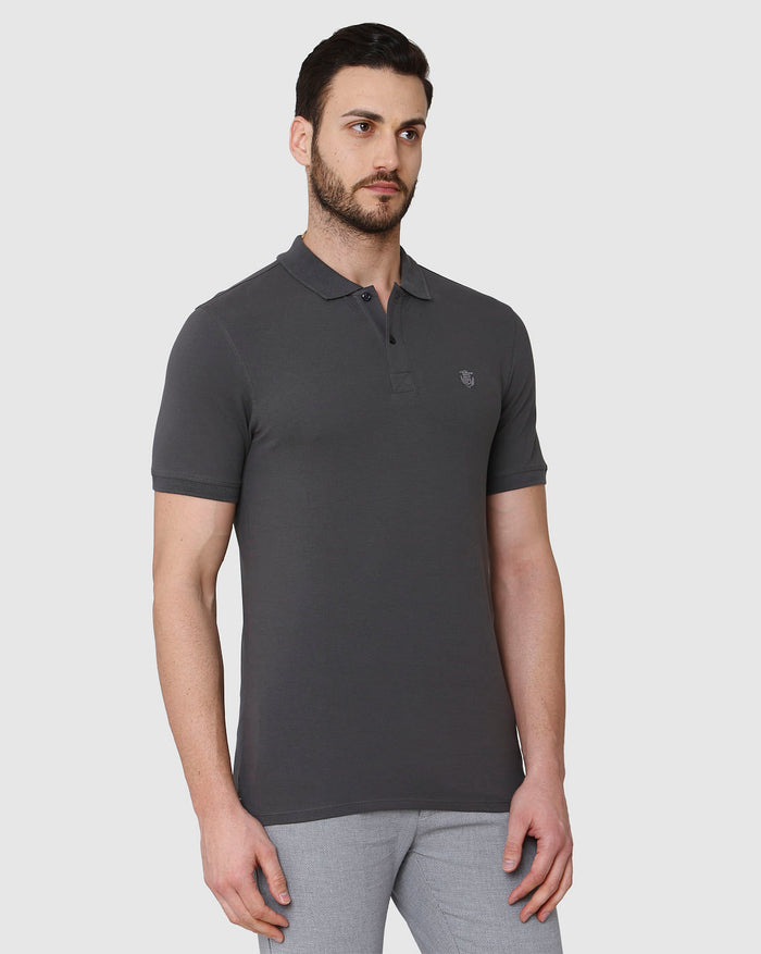Grey Polo Neck T-Shirt