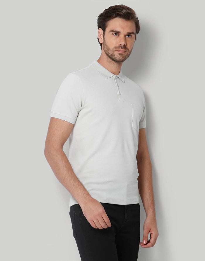 Grey Polo Neck T-Shirt