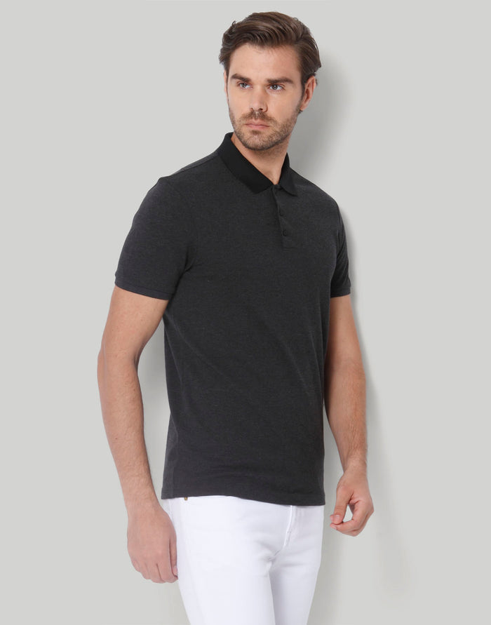 Grey Polo Neck T-Shirt