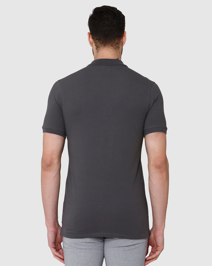 Grey Polo Neck T-Shirt