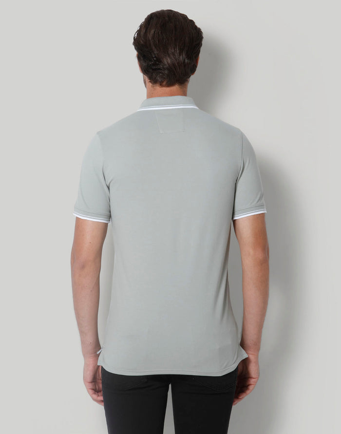 Grey Polo Neck T-Shirt