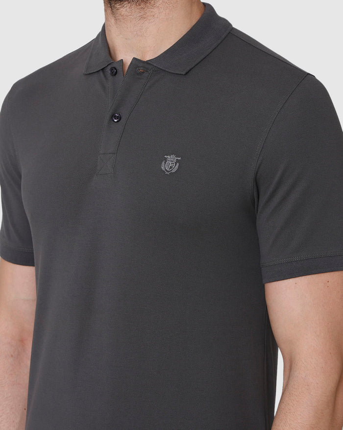 Grey Polo Neck T-Shirt