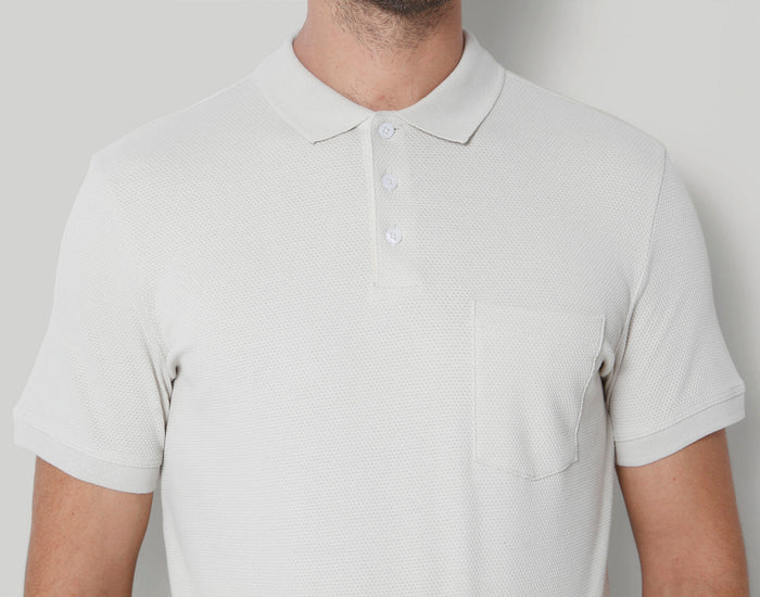 Grey Polo Neck T-Shirt