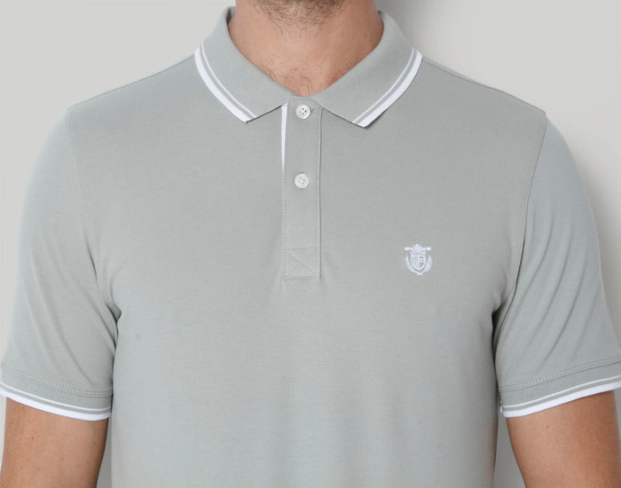 Grey Polo Neck T-Shirt