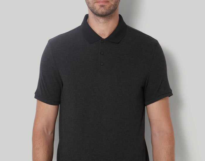 Grey Polo Neck T-Shirt
