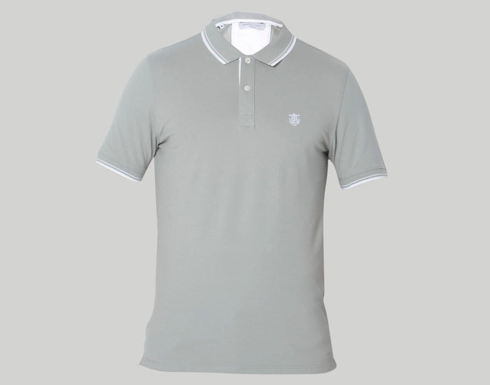 Grey Polo Neck T-Shirt