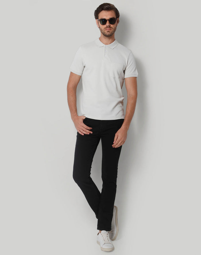 Grey Polo Neck T-Shirt