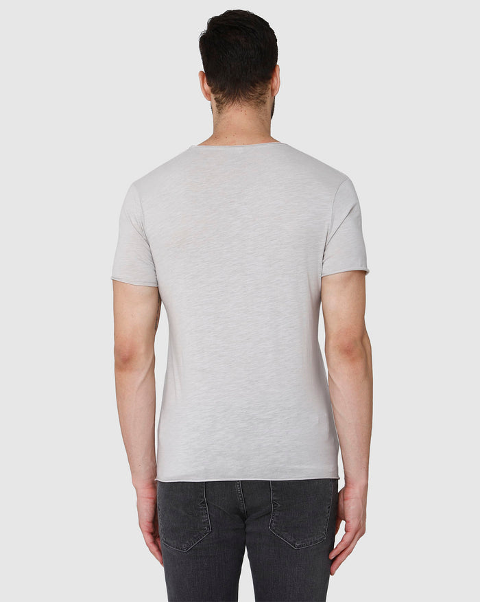 Grey Printed Crew Neck T-Shirt