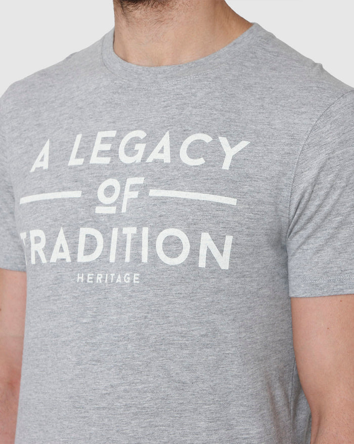 Grey Printed Crew Neck T-Shirt