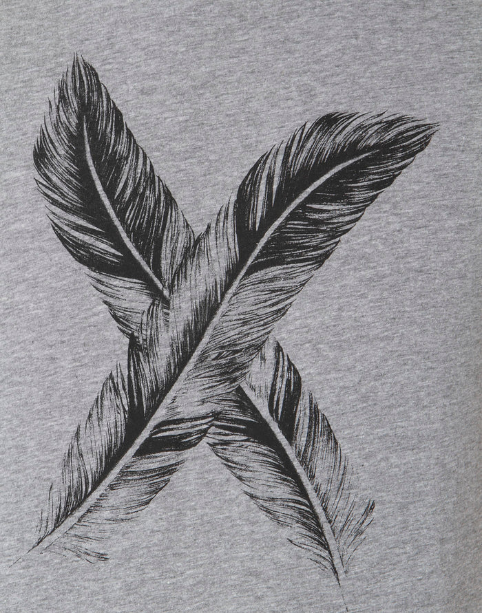 Grey Printed Crew Neck T-Shirt